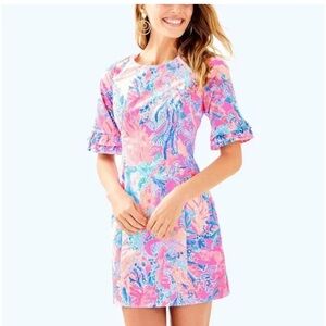 Lilly Pulitzer Fiesta Stretch Light Pascha Pink Aquadesiac Dress size 0